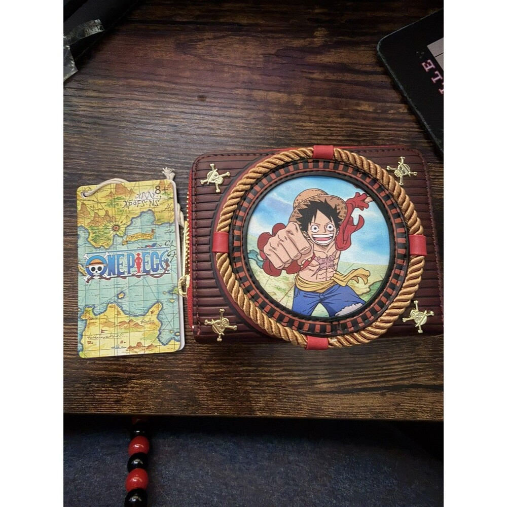 Loungefly Toei One Piece Luffy Compass Zip Around Wallet Multicolor NWT